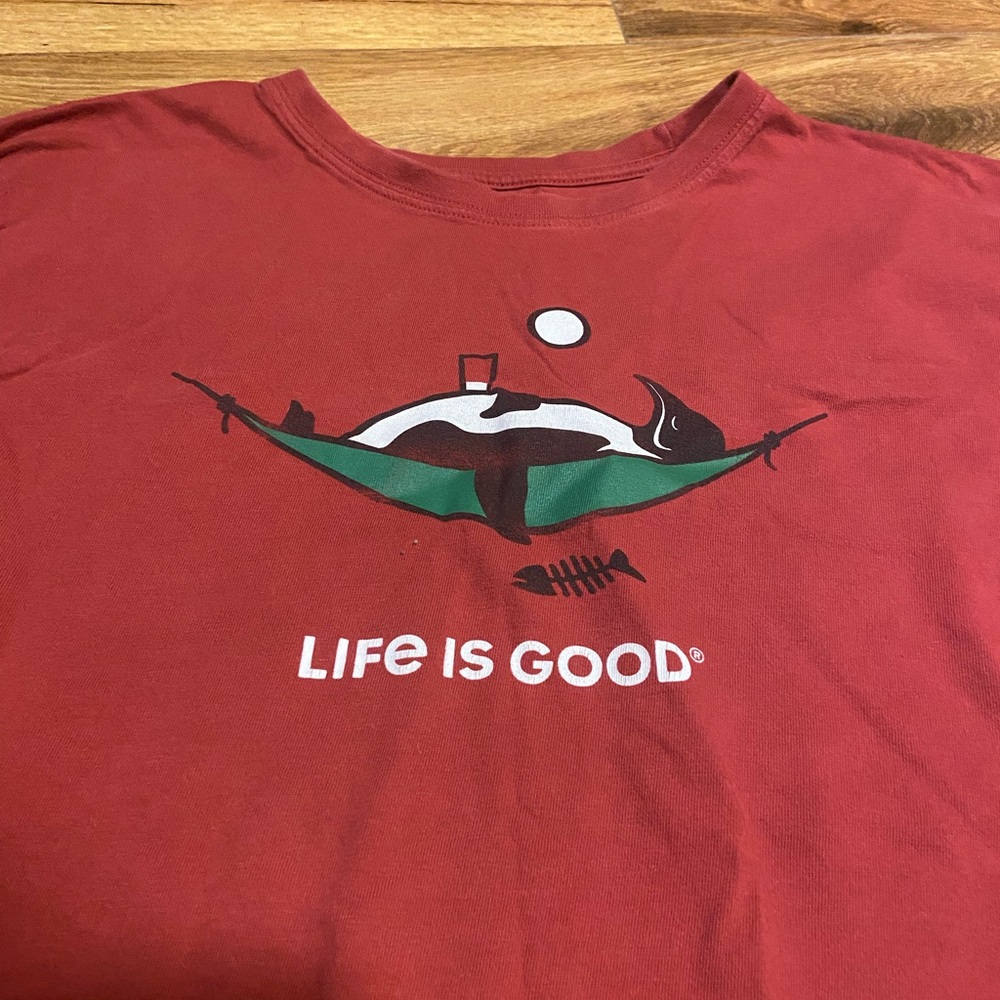 Life Is Good Maroon Longsleeve Tee